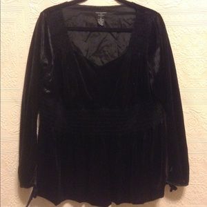 Black Velvet Blouse